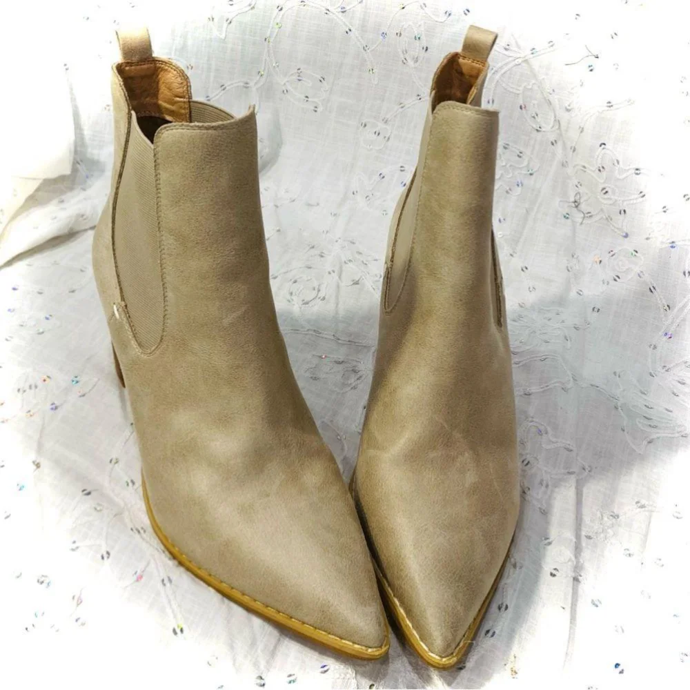 Mi.iM Esemee Boots - Block Heel Pointed Toe Slip-On SZ 10 - Picture 7 of 9